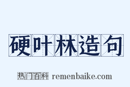 硬叶林造句是什么意思的图片
